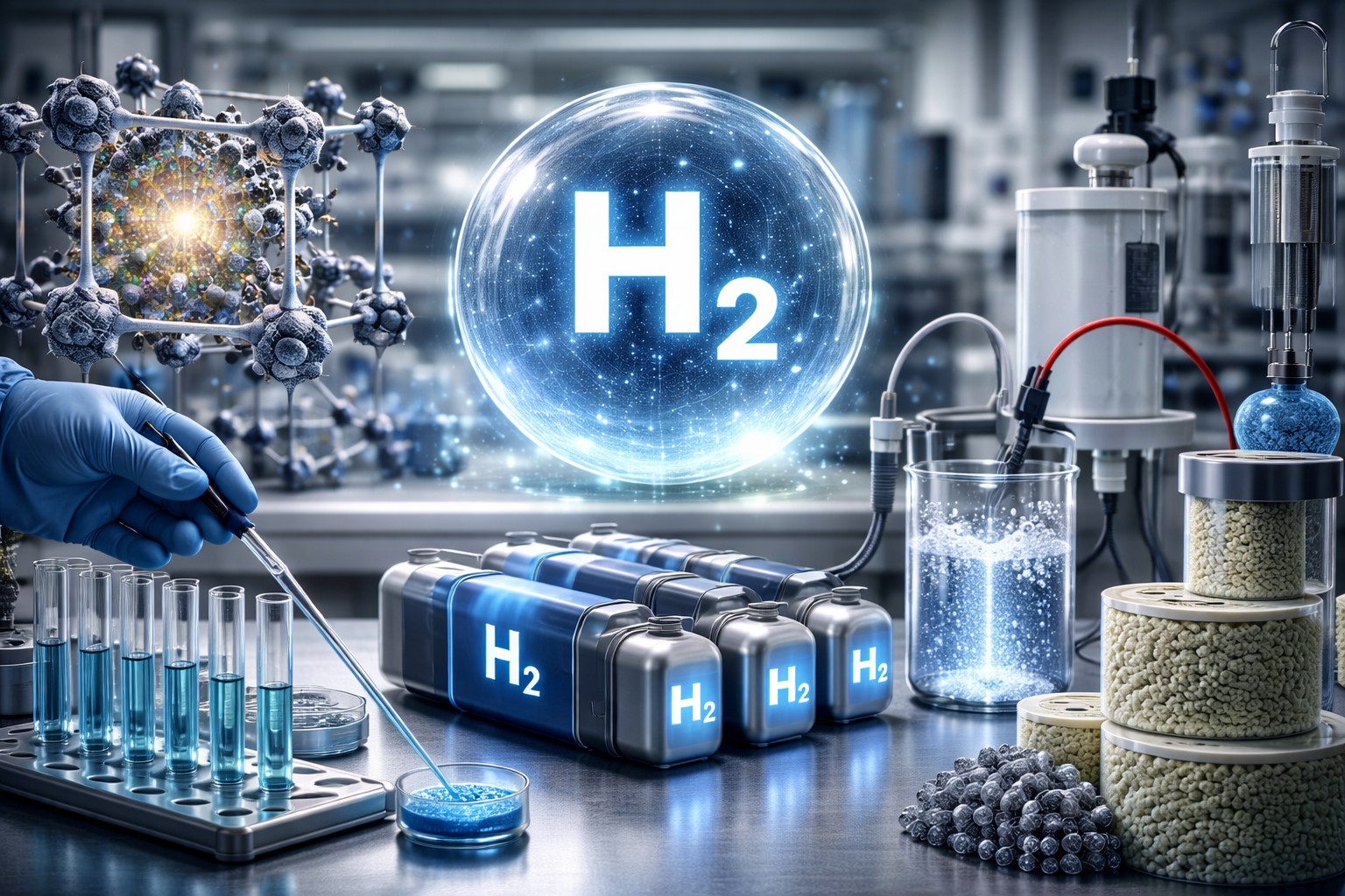 hydrogen and energy materials storage, experiment lab